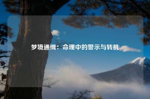 梦境通缉:命理中的警示与转机